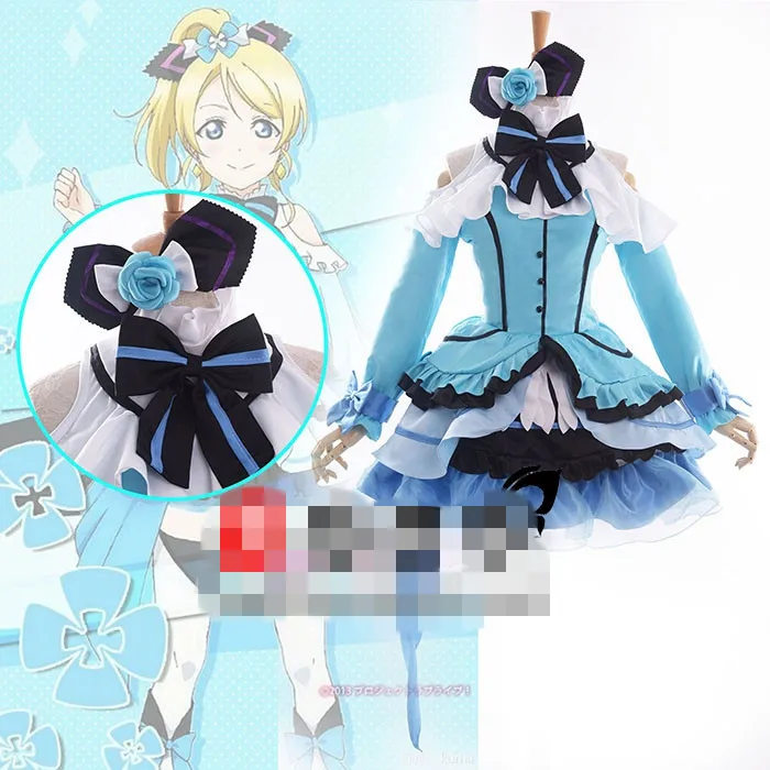 

Anime Cosplay Costume lovelive kira kira sensation Eli Ayase Singing Dress Women Dress A