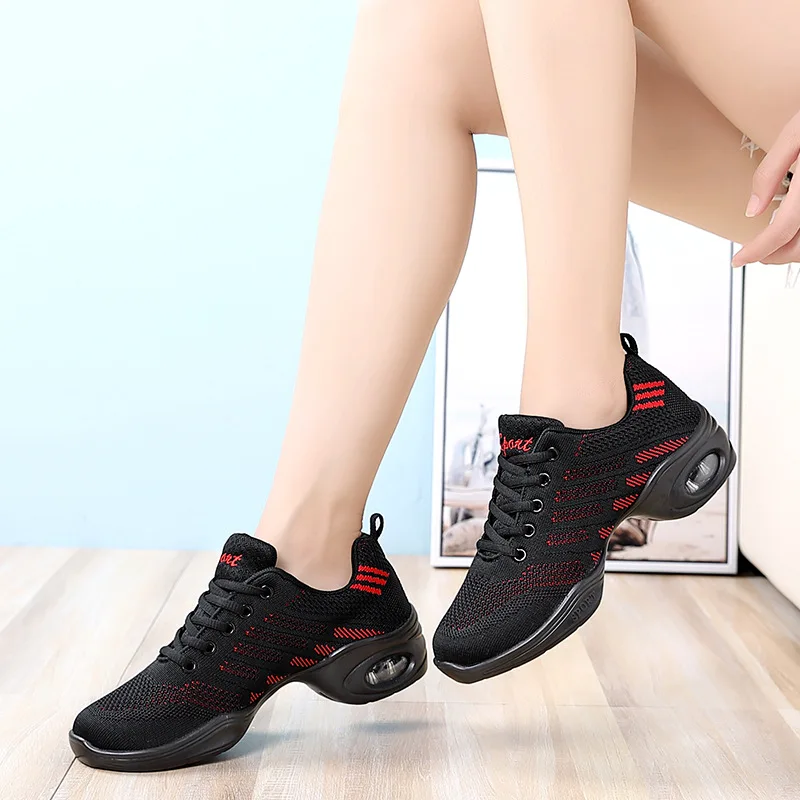 Customized Style Women Dance Shoes Black Sneaker Jazz Dancing Shoes Girls Sport Street Dance Shoes Wholesale Latin Danced Shoes