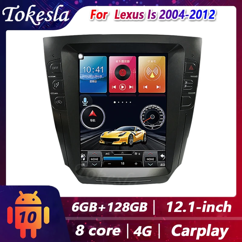 

Tokesla Car Audio For Lexus Is Radio 2 Din Android Tesla Stereo Receiver Central Multimedia Dvd Video Players Screen Navigation