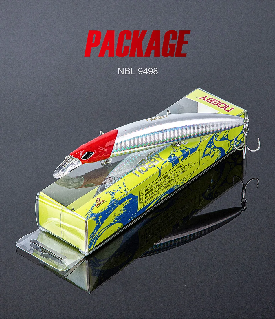 NOEBY Schwimmender Minnow-Köder 130mm 23g Weitwurf-Jerkbait Harter Köder für Wolfsbarsch Salzwasser-Angeln – Detail 10