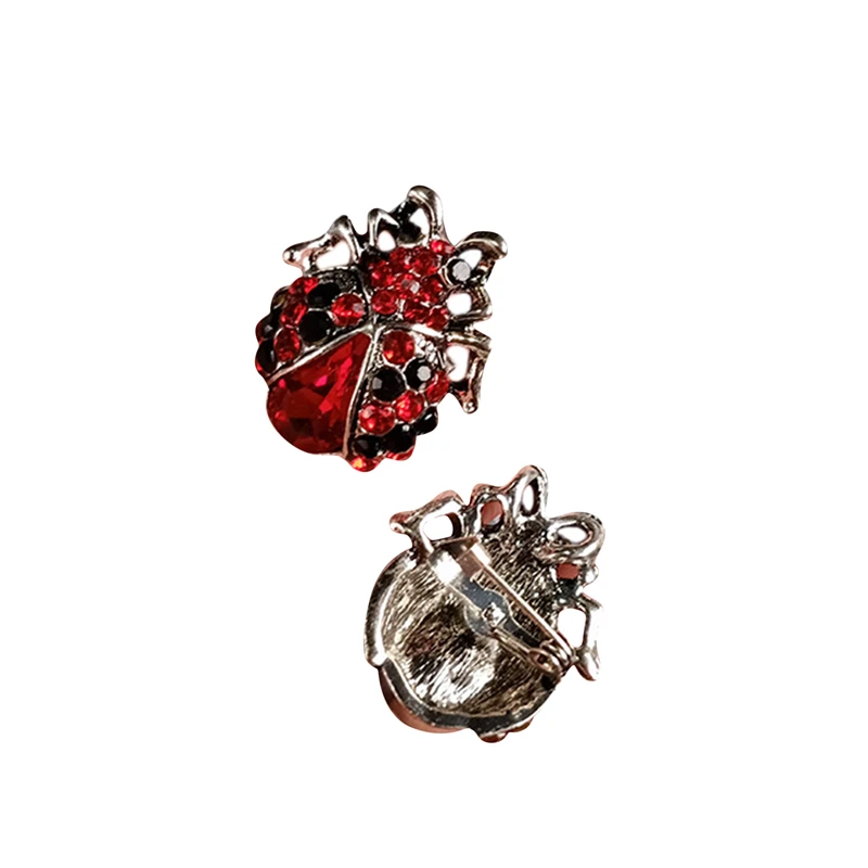 High Quality Handmade Insect Oil Brooch Fashion Animal Rhinestone Brooch Female Ladybug Jewelry Brooch