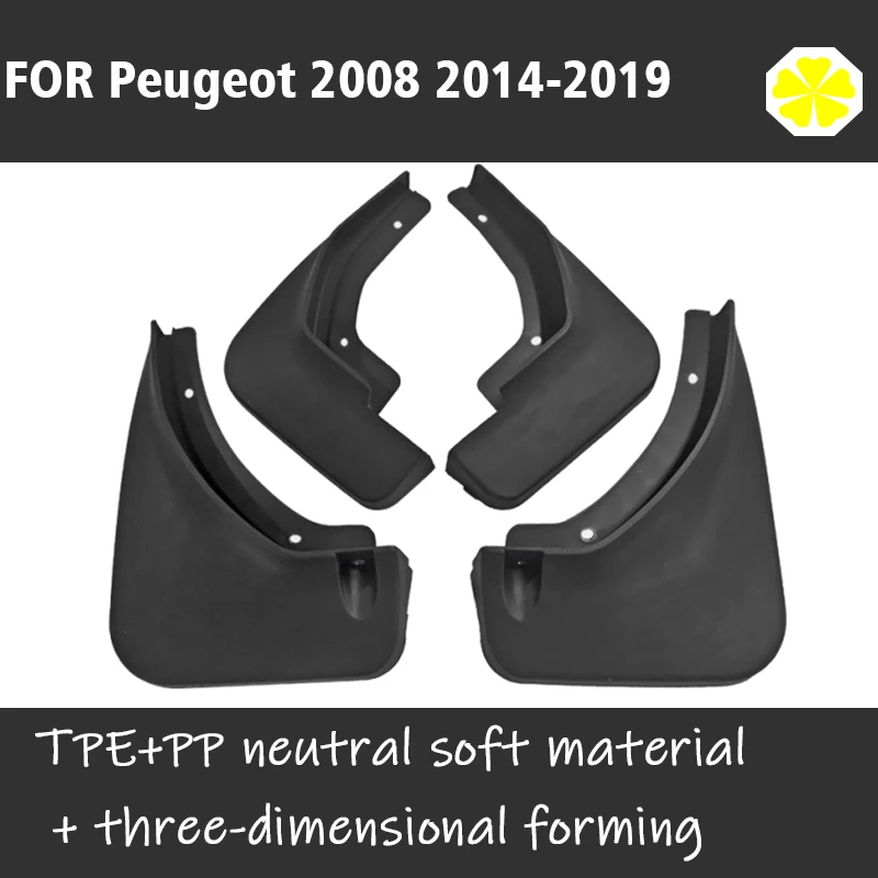 Mudflaps FOR Paugeot 2008 Mudguards Fender Mud Flap Guard Splash Guards Car Accessories Auto Styline Front Rear 4pcs 2014-2019