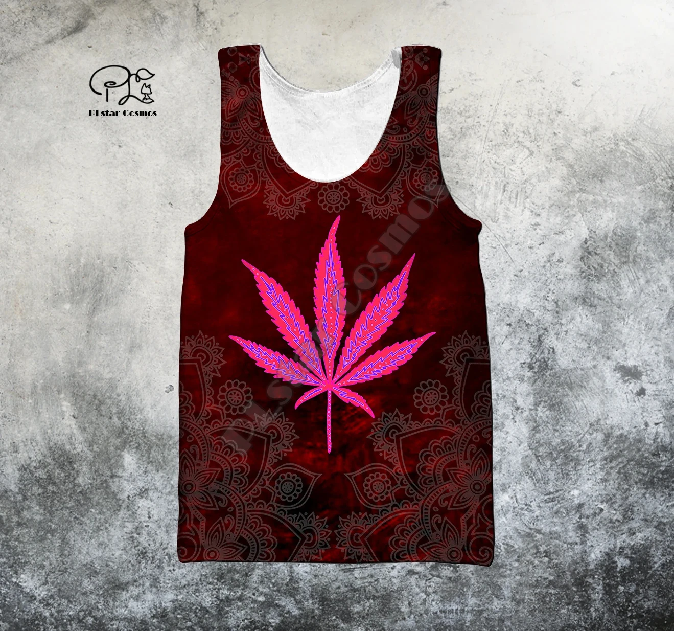 

PLstar Cosmos 3D Print Hemp Weeds Royal Hippie Colorful Abstract Summer Funny Tank Top Vest Men/Women Unisex Sleeveless Style