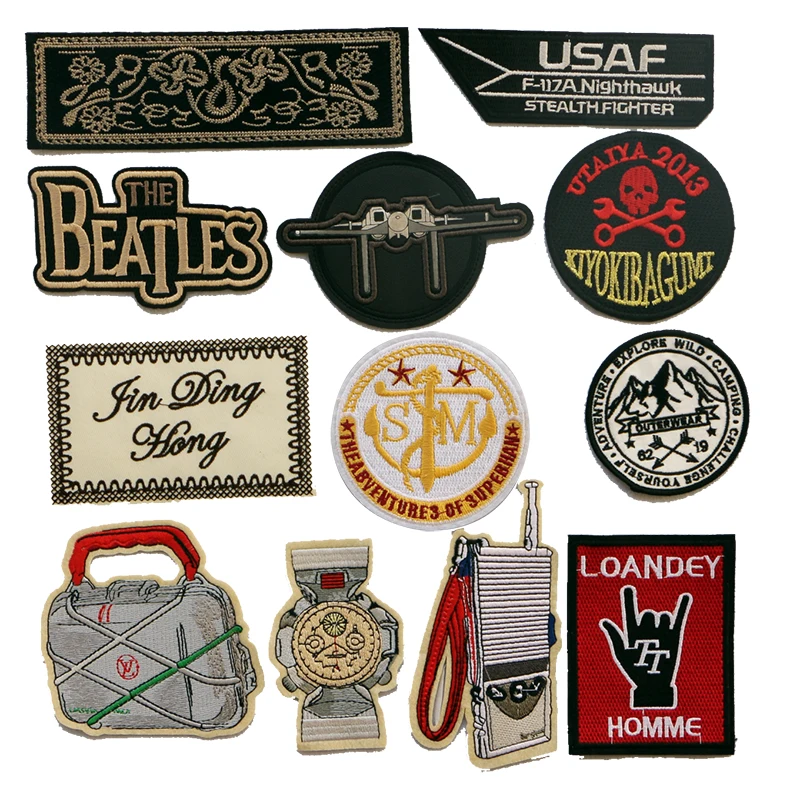 1 Pcs Fashion Punk Hot Patch Clothing Ironing t Luggage Clock Palm Sticker Clothing Patch Badge DIY Jacket Jeans Embroidery