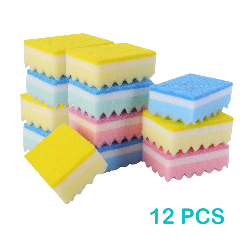 Utensils For Kitchen Washing Dishes Gadget Sets Scouring Pad Sponge Tableware Cleaning Tools Reusable Household Goods Fittings