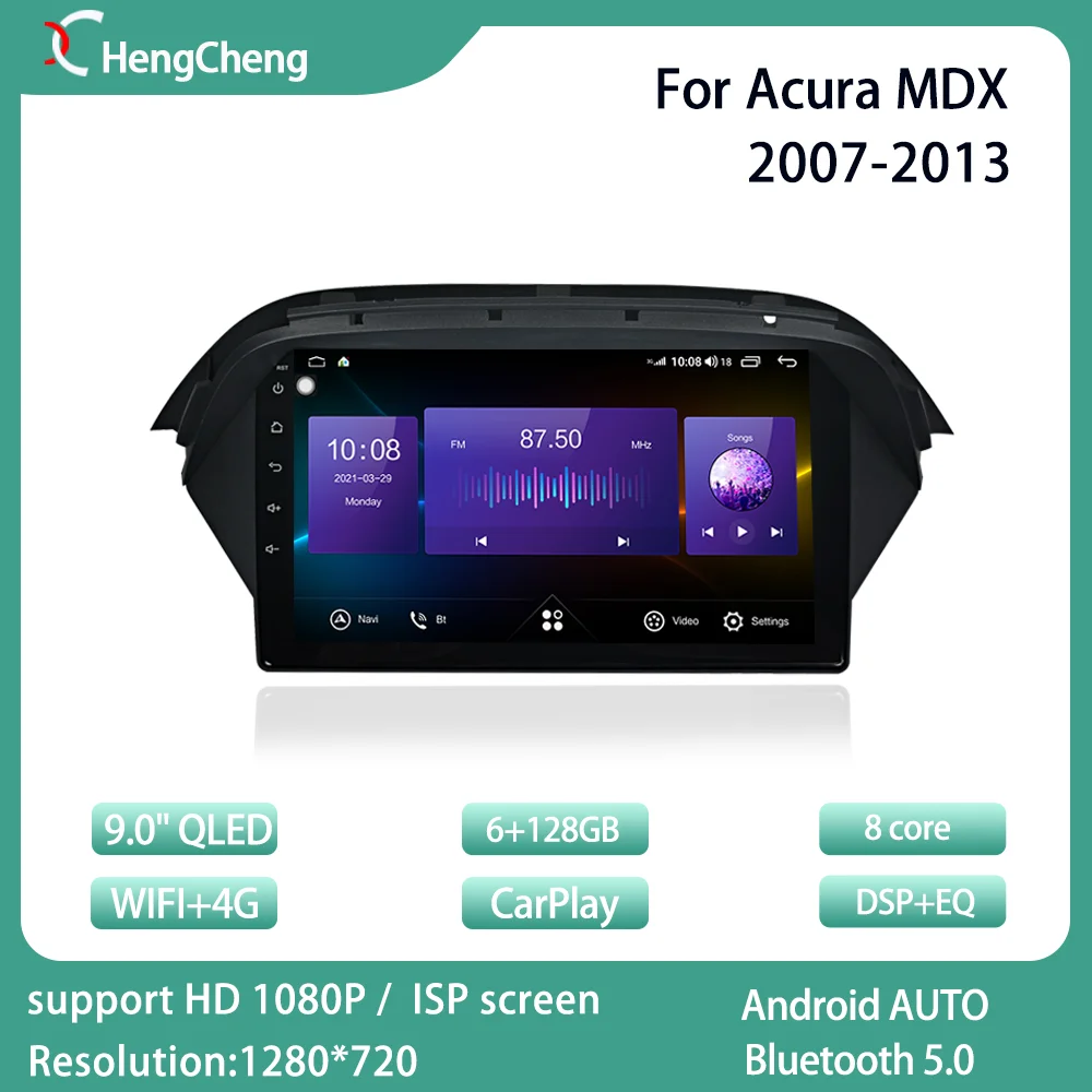 Untuk Acura 07-13MDX Radio Pemutar Multimedia Cerdas Mobil Navigasi Gaya Asli GPS Cadangan CD Android Versi 10.0