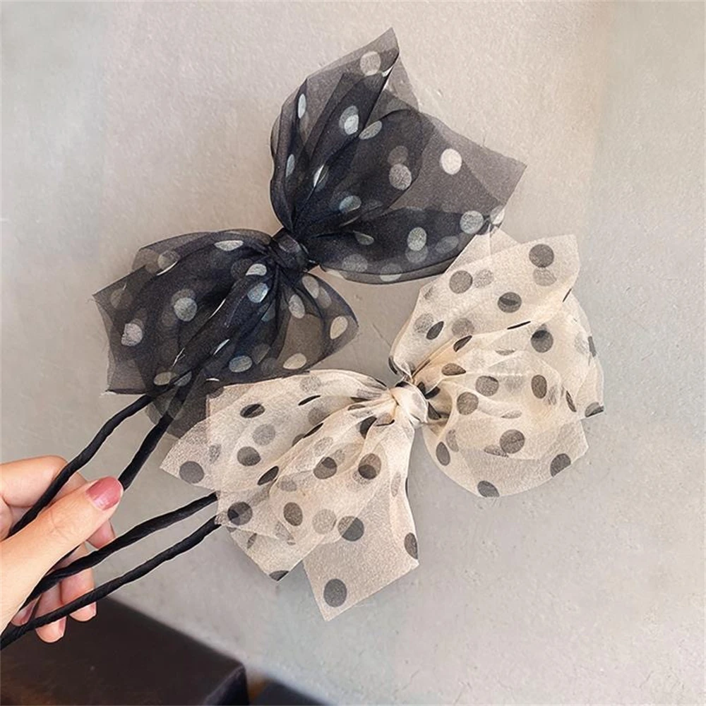 Elegant Fashion Bow Twist Headband Lazy Hairstyle Making Tools Hair Stick Women Hairpin Bun Hair Accessories