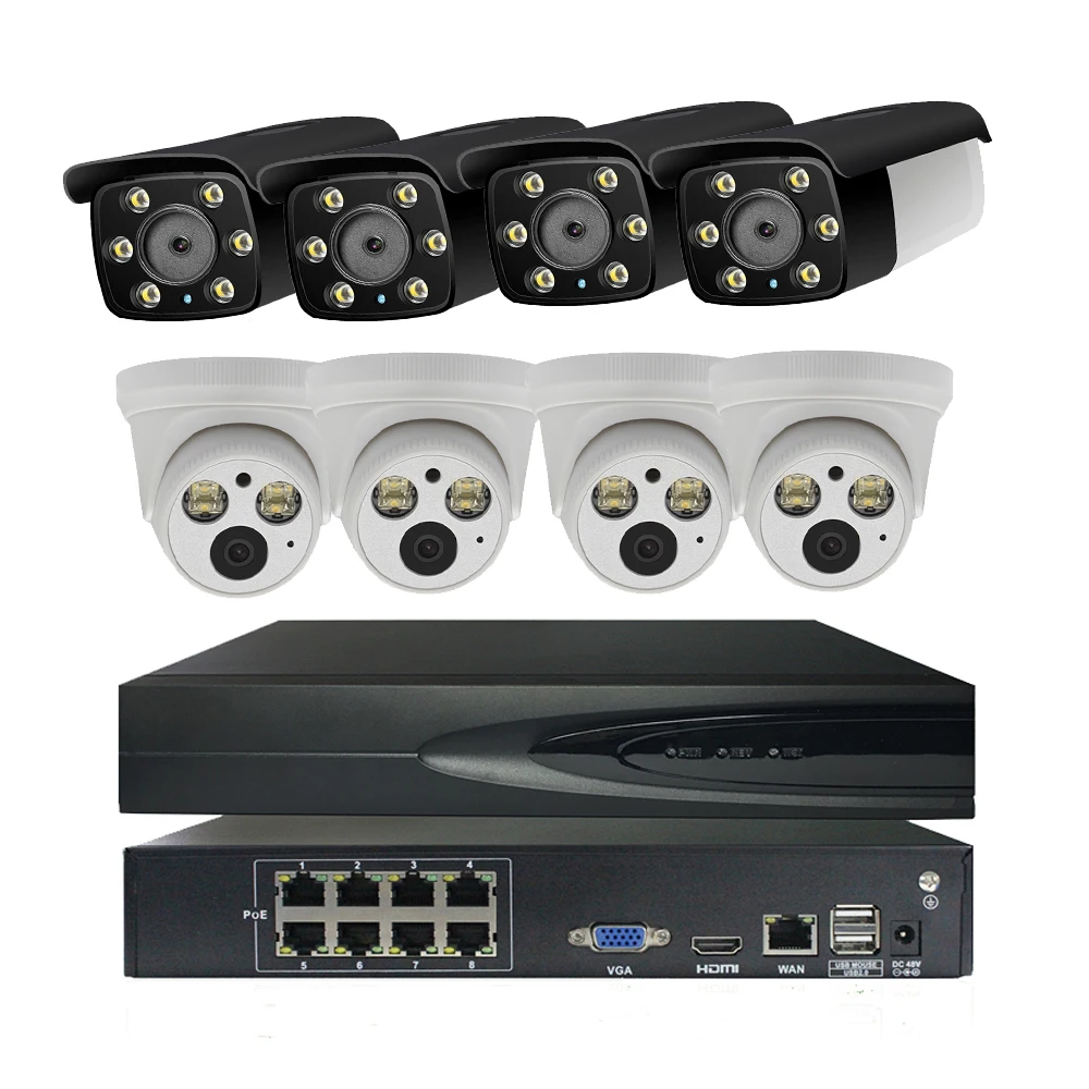 

8ch 3MP POE Kit H.265+ CCTV Security System 3MP IP Camera Outdoor and Indoor Surveillance Alarm Video P2P