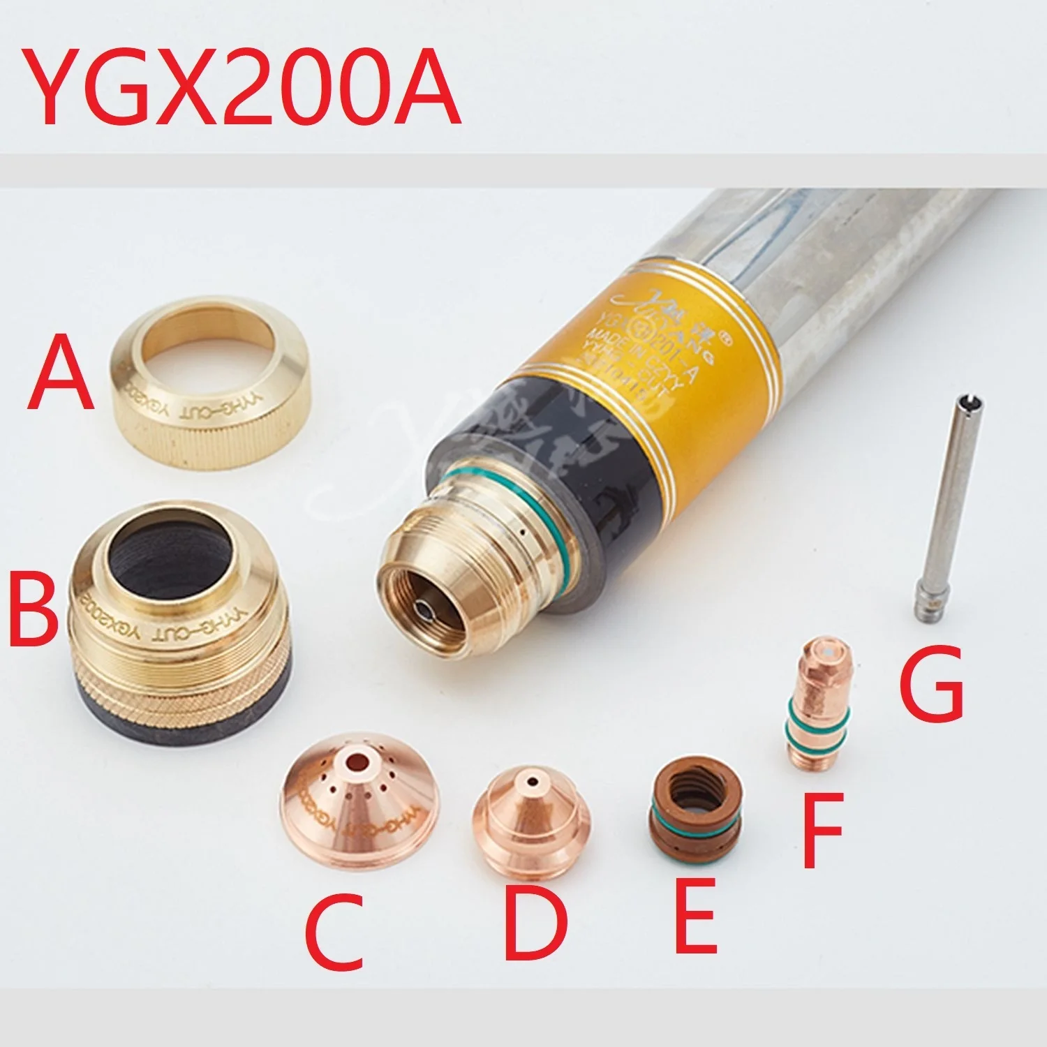 Yueyang YGX200 YGX200A YGX200202 YGX200203 YGX200204 YGX200205 YGX200206 Tip Nozzle Electrode CNC Plasma Torch Cutting Machine