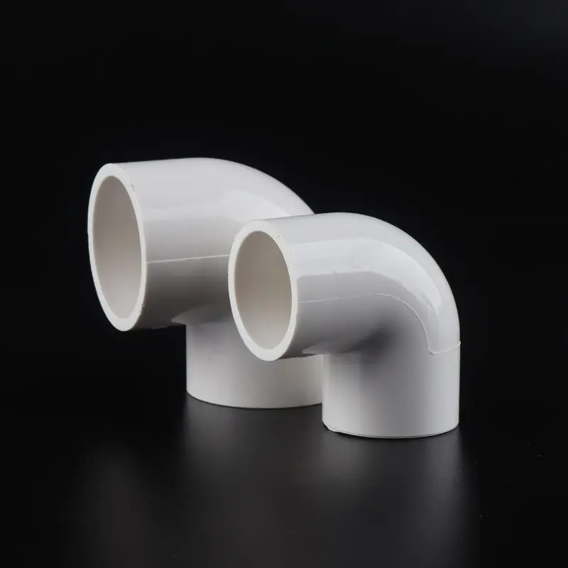 

2Pcs PVC Water Tube Elbow Connector White Irrigation Pipe 40mm-63mm 90 Degree