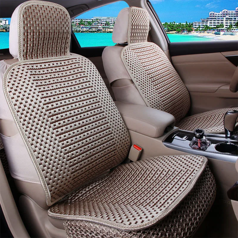 1PCS Car Seat Cover,Luxury Car Seat Cushion Hand-woven Ice Silk Car Seat Cover Summer Front Seat Universal Car Seat Cushion