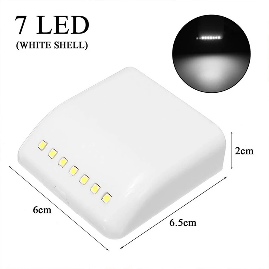 7 LEDs Under Cabinet Light Universal Wardrobe Light Sensor LED Inner Lamp For Kitchen Cupboard Closet Night Lighting Decoration