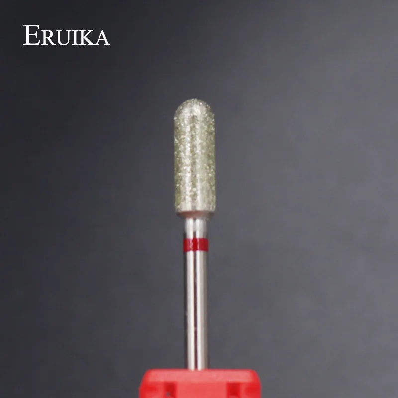 Eruika-broca de diamante para unhas, 1 peça, cilindro suave, lixa elétrica, cortador de unhas, máquina de manicure, profissional, fresa para unhas