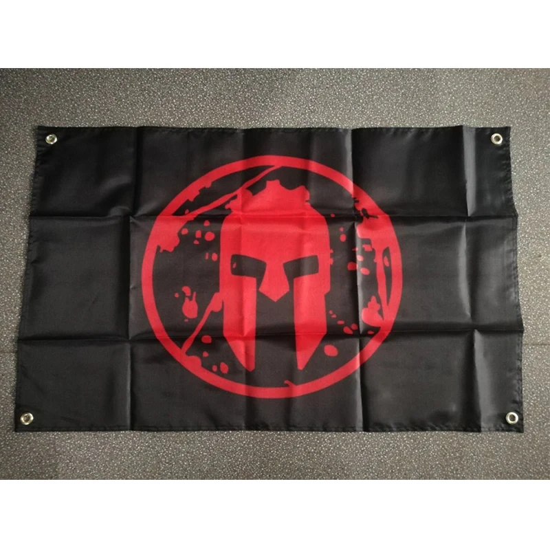 Yehoy nylon Six colors red blue green Black Orange spartan race Flag for decoration