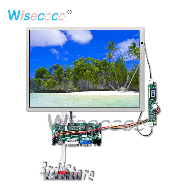 

15 inch TFT 1024 * 768 LCD Matte Display 180° Reverse Control Driver Board For Industrail Life Over 50K Hours LQ150X1LG81