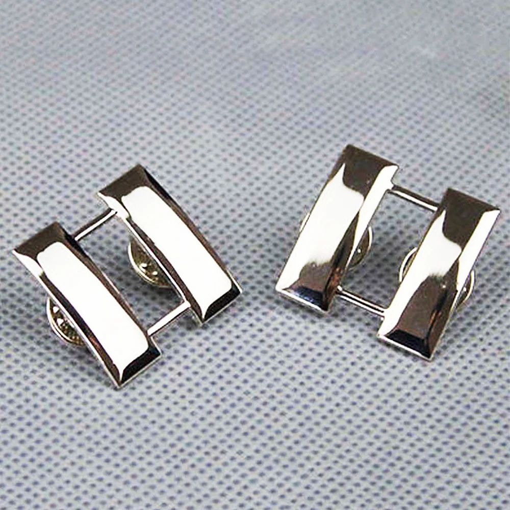 PAIR WW2 U.S. US ARMY OFFICER\'S CAPTAIN RANK INSIGNIA PIN BADGE SILVER