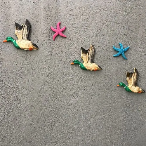 Bimbambom Flying Goose Wall Decoration Set of 5, Mini Decorative Wall Decoration