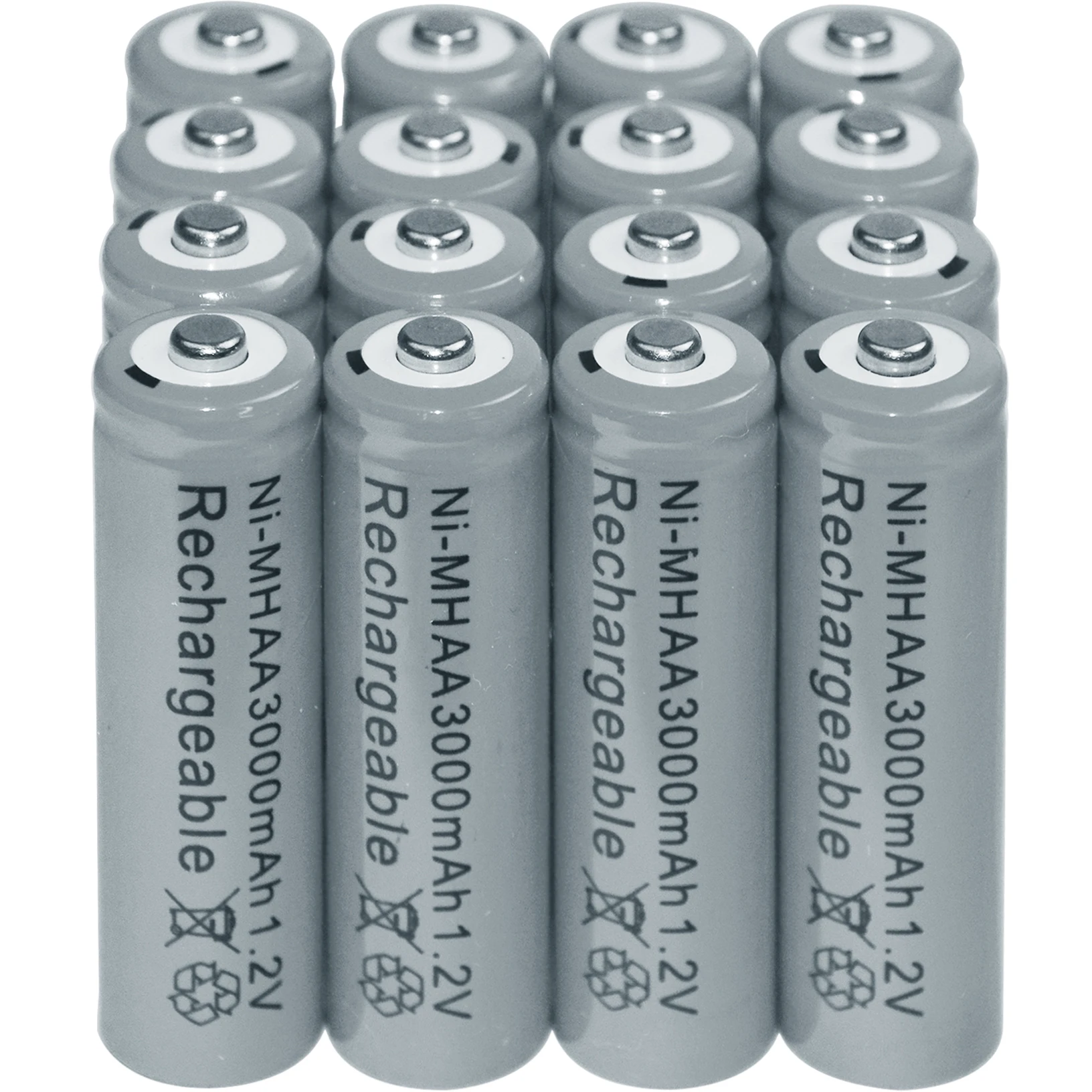 8/16/20/32/40/50 Con AA 3000MAh 2A 1.2 V Ni-MH Màu Xám pin Sạc Dự Phòng Cell Pin Cho MP3 RC Đồ Chơi