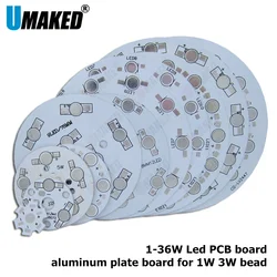 1W 3W 5W 7W 9W 12W 15W 18W 21W 24W 30W LED tracking light board, aluminum plate base, LED PCB board for high power led chip