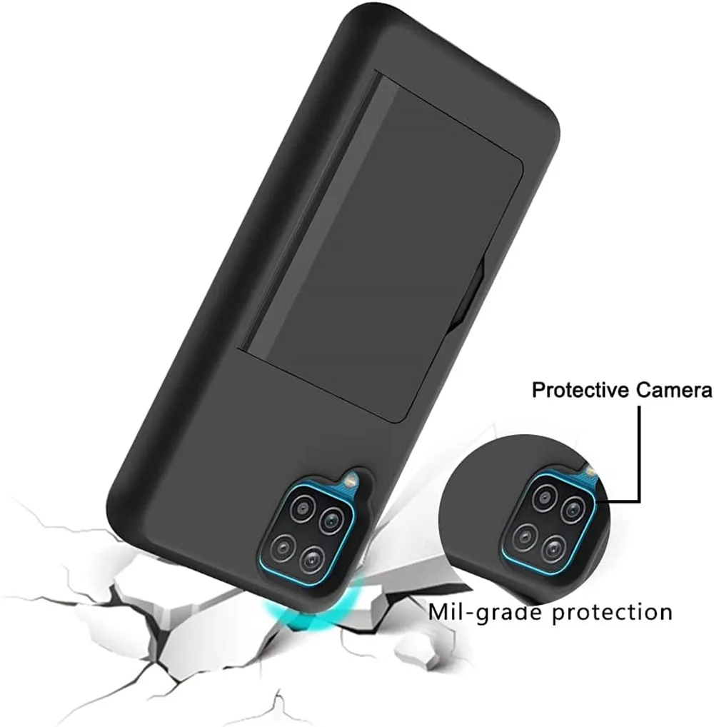 Case For Samsung A12 S21 S20 FE S22 Ultra S10 Plus Flip Door Hidden Pocket Anti-Scratch Cover For Galaxy A52 A72 5G Funda