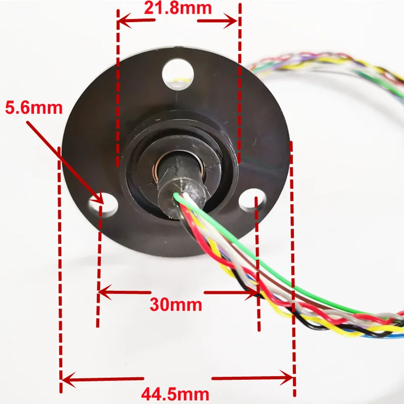 Capsule Slip Ring 10 Circuits Draden 21.8Mm Test Apparatuur 2A AC240V 300Rpm Signaal Sleepring Voor Cctv/Medische apparatuur/Robotica