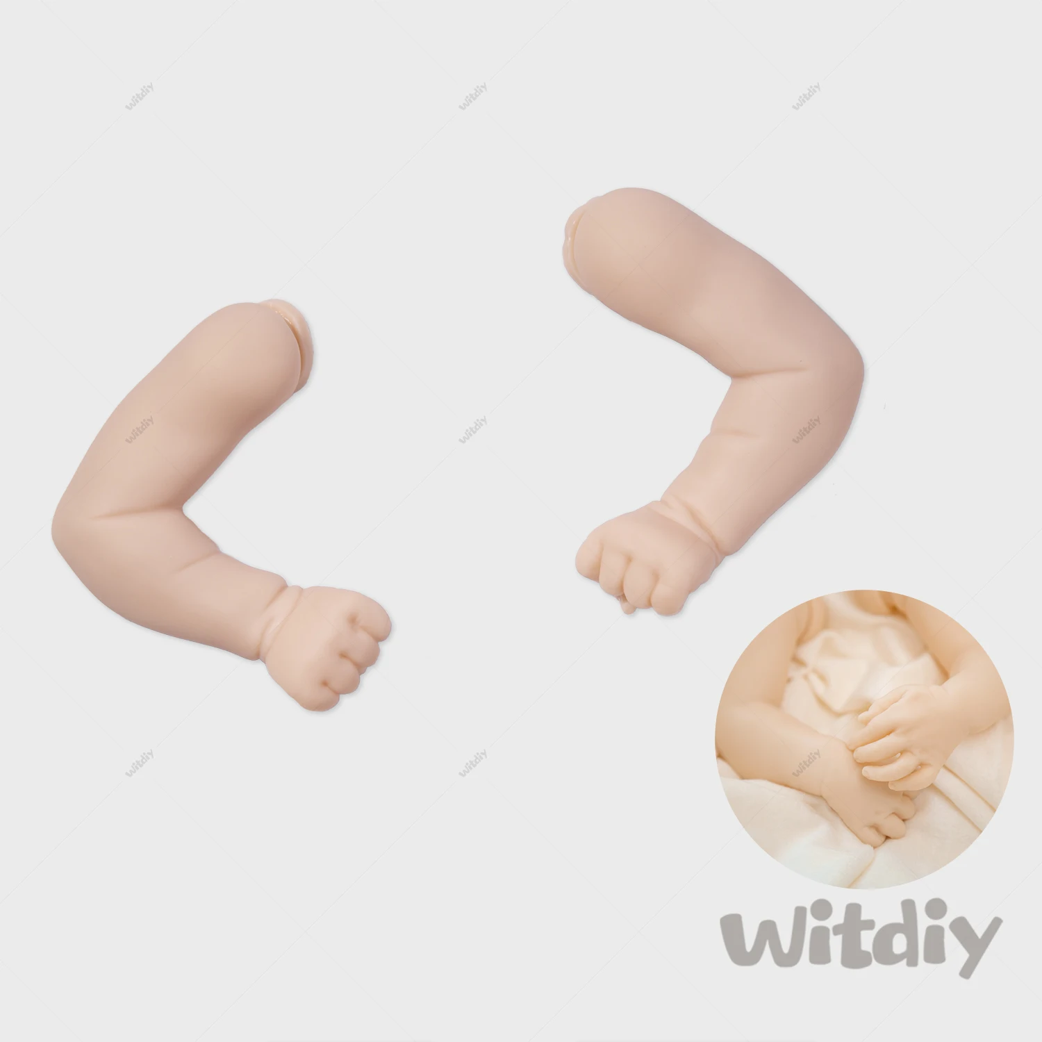 Witdiy Chase-Muñeca reborn de 50 cm/19,69 pulgadas, muñeco de vinilo en blanco, kit sin pintar, 2 regalos