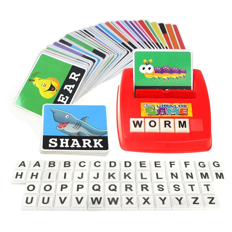 

1 Set Pictures To Spell The Word Learning Baby Toy English Alphabet Card Games For Children English Games Kids Educational Toys