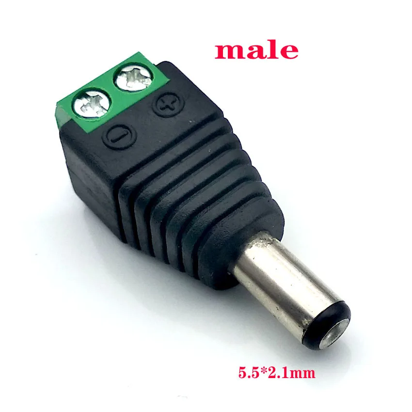 5Pcs Female +5 Pcs Male DC Connector 2.1*5.5mm Power Jack Adapter Plug Cable Connector for 3528/5050/5730 Led Strip Ligh