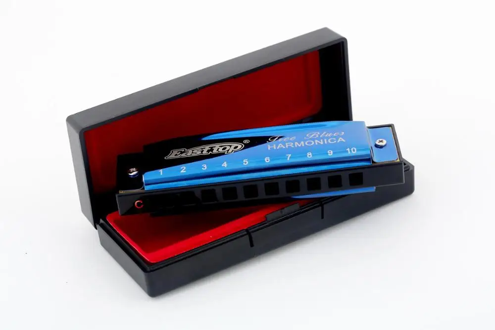 East top Harmonica 10 Hole 20 Tone Diatonic Blues Harmonica Mouth Organ  for Kids,Player,Beginner,Birthday Gift