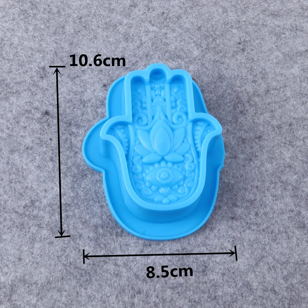 1Hole Patent Hand Of Fatima Eye Of God Silicone Soap Mold DIY Candle Aromatherapy Mould Handmade Plaster Molds Soap Making Tools