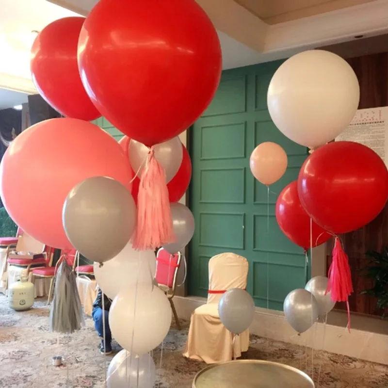 Ballon rond en Latex à hélium coloré de 36 pouces, décoration pour fête prénatale, mariage et anniversaire de la saint-valentin