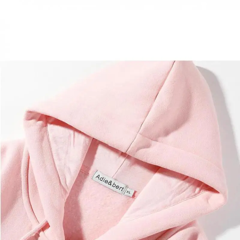 Fashion Pink Zipper Sweatshirt Women Spring Autumn Plush Pocket Hoodies Loose Korean High Quality Cotton Coat Femme Jacket