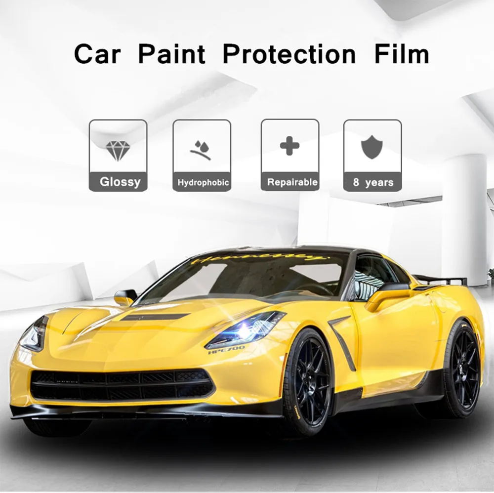 

SUNICE Self Healing TPU PPF Car Paint Protection Film Anti Scratch Car Bumper Hood Prtotection sticker 152cm x 50cm