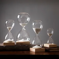 Glass Sand Timer for Student Desktop Decoration, Time Clock, Ornament, 10 Minutes, 15 Minutes, 30Minutes
