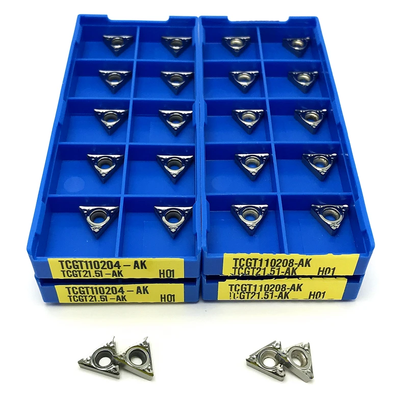 Carboneto Insere Ferramenta de Corte Ferramenta de Torneamento Interno Ferramenta de Cobre de Alumínio Cnc Tcgt110204 ak H01aluminum Tcgt 110204