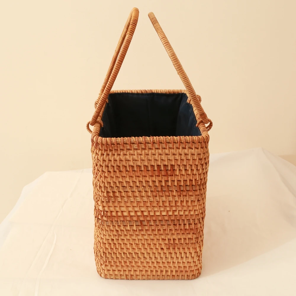 Bolsas de ombro de palha artesanais para mulheres, bolsas de tecido feminino, bolsas de praia K7867, verão