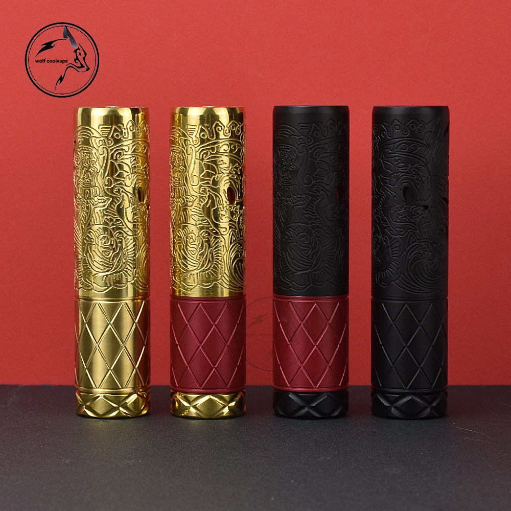 

wolfcoolvape Vape Suicide King mod Mechanical Vaporizer vape fit 18650/20700 brass material 25mm mod for kali v2 rda