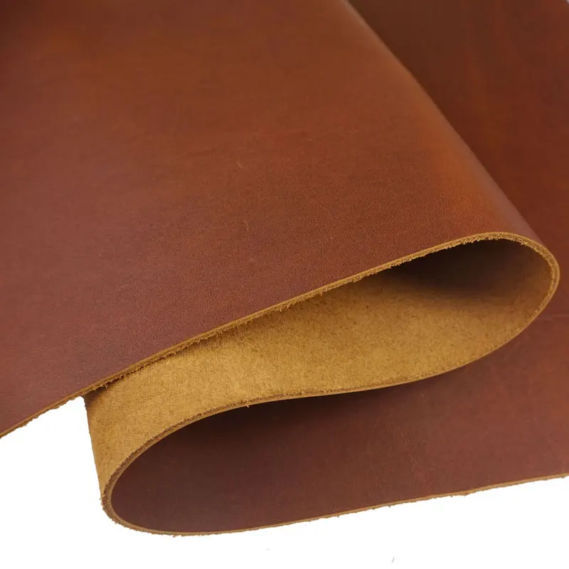 Full Grain Vegetable Tanned Leather Piece 2.0mm Thickness Genuine Cowhide Leather First Layer Material for DIY Leathercraft