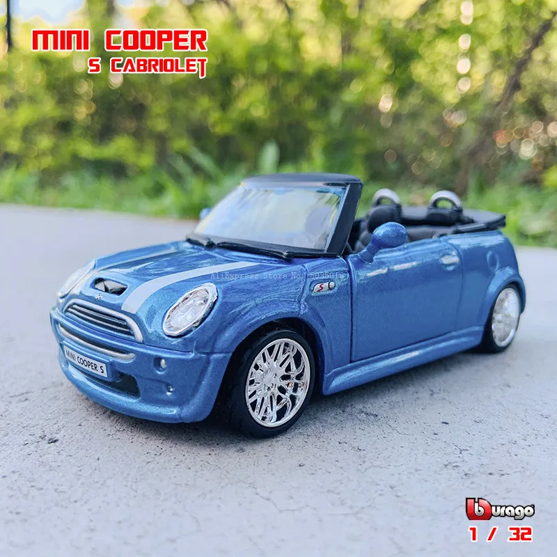 Bburago 1:32 BMW Mini Cooper S Cabriolet & Toy Vehicles Metal Toy Car Model High Simulatio Collection gifts