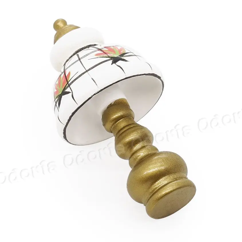 Odoria 1:12 Miniatuur Tafellamp Leeslamp Wit En Gouden Retro Model Woonkamer Slaapkamer Thuis Poppenhuis Accessoires Decor