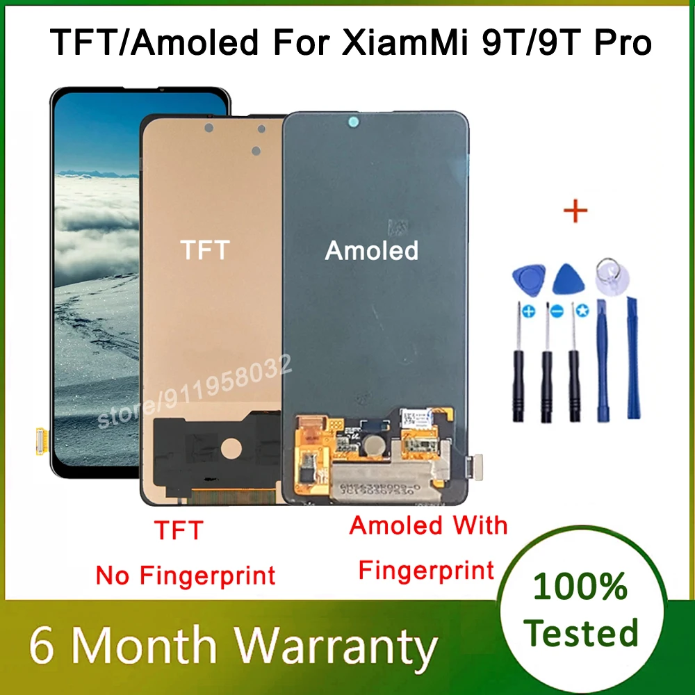 

Super Amoled 6.39'' LCDs For XiaoMi Mi 9T Mi 9T Pro LCD Display Touch Screen Assembly For Redmi K20 K20 Pro LCD with Fingerprint