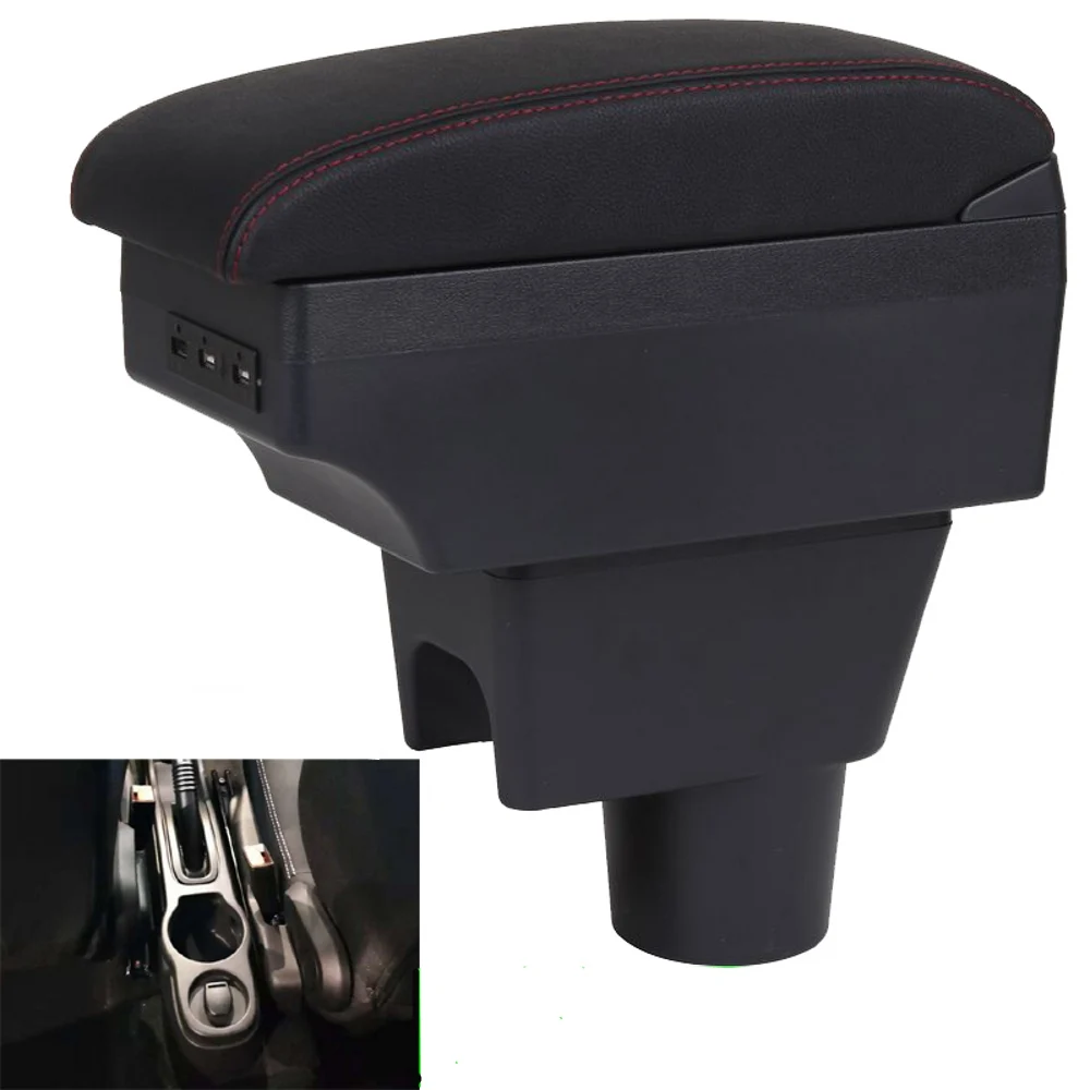 For Renault Duster Armrest Box Car Center Console Storage Space Case Elbow Rest with Cup Holder USB Interface