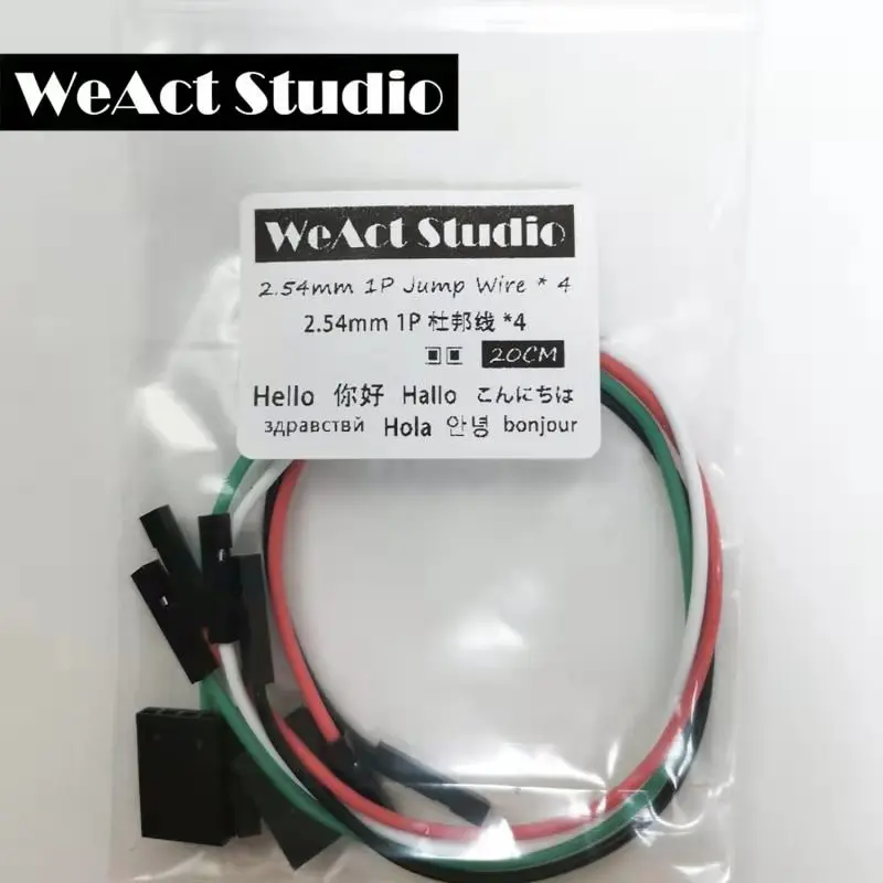 WeAct 2.54mm Silicon Jump Wire 20cm Dupont Line Female to Female 1Pin * 4 SWD