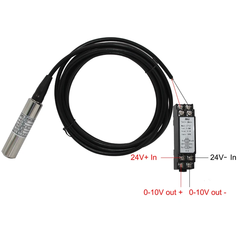 Imagem -03 - Saída Profundidade Sensor de Transmissor de Nível de Água Sensor de Nível de Água Sensor de Nível de Líquido 24v 1m 2m 3m 4m 5m 10m 010v