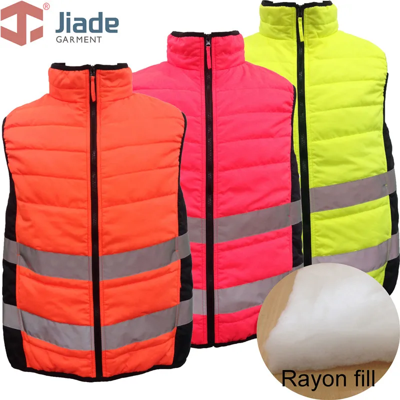 

Jiade Adult High Visibility Men's Work Reflective Autumn Vest Men's Warm VEST EN471ANSI Autumn&Winter Vest free shipping