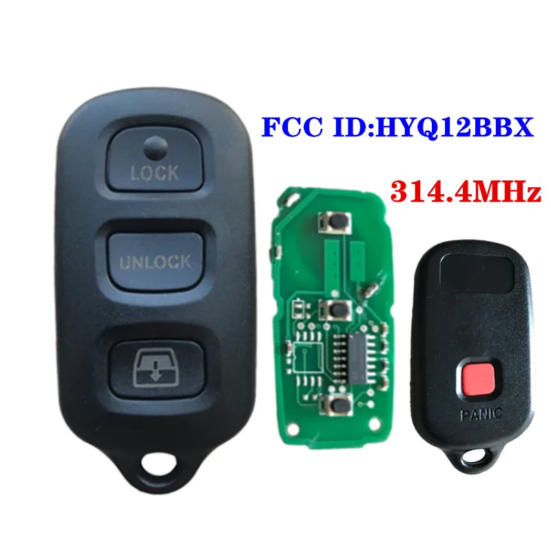 

HYQ12BBX HYQ12BAN HYQ1512Y Remote Key 314Mhz For Toyota Remote Key Camry Solara Corolla Sienna Matrix 4 Button Key Fob