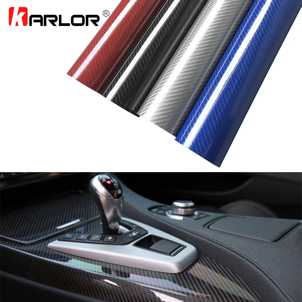

30x100cm 5D High Glossy Carbon Fiber Vinyl Wrap Film Auto Car Truck Interior DIY Decoration Sticker Car Styling Accessories