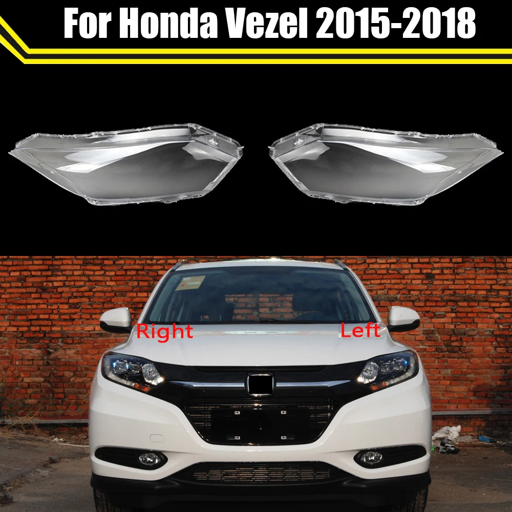 

Автомобильные колпачки для освещения для Honda Vezel 2015 2016 2017 2018, прозрачный абажур, колпачок для передней фары, стеклянный чехол для объектива