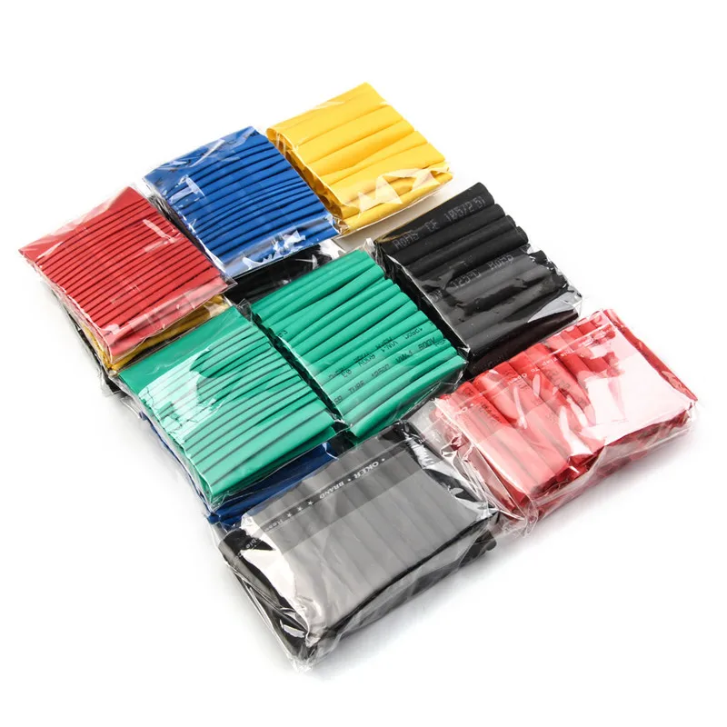 328pcs/Set Heat Shrinkable Tube Assorted Shrink Wrapping Sleeves Tubing Wire Cable Protector 2:1 Waterproof Sleeving Tubing