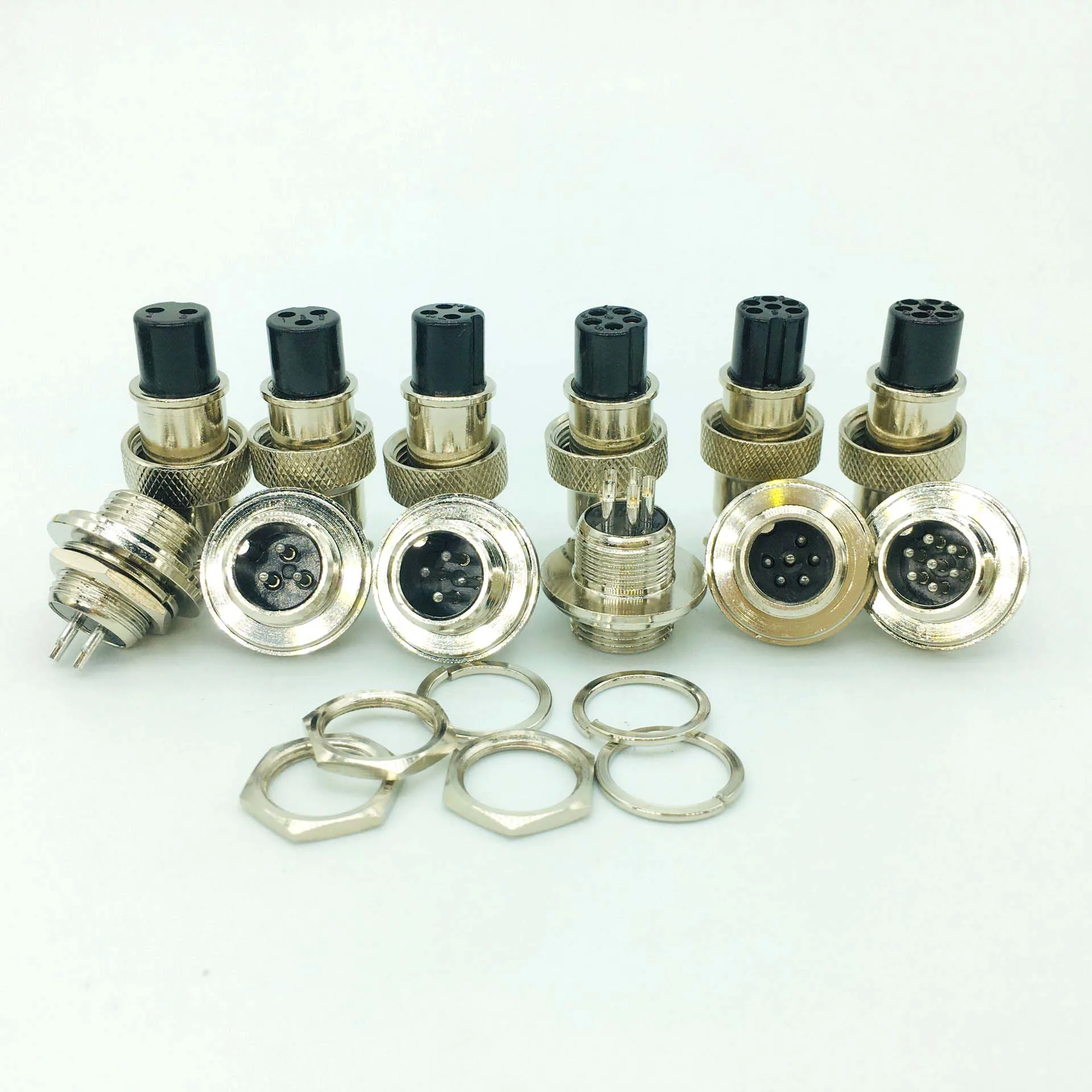 10 Bộ Hàng Không Cắm Ổ Cắm GX12 2 Pin 3pin 4pin 5pin 6pin 7Pin M12 Hình Đĩa Ốc Vít Bích DF12 loạt Cổng Kết Nối Liên Kết Bài
